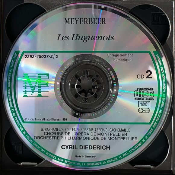 Meyerbeer Les Huguenots 4 CD set Opera Erato 2292-45027-2 Musifrance - Picture 4 of 6